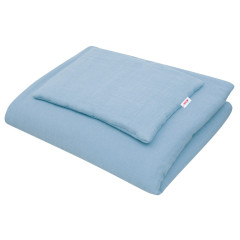 Mušelínové 2-dielne posteľné obliečky New Baby modré